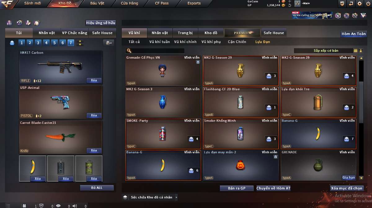 shop acc cf uy tin gia re